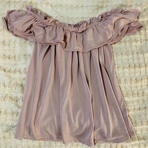 Siena Sky Mauve Off-the-shoulder Top